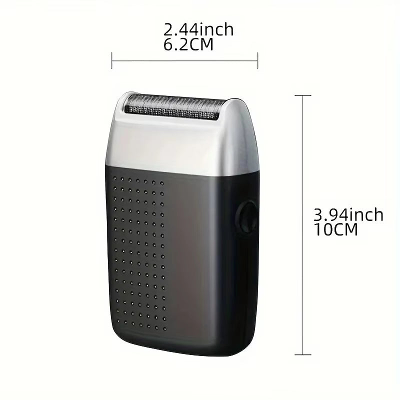 1PC New Reciprocating Electric Shaver Classic Retro Reciprocating Double-Headed Razor Push White Artifact Mini Razor.