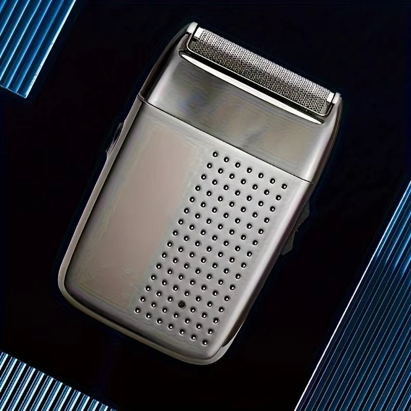 1PC New Reciprocating Electric Shaver Classic Retro Reciprocating Double-Headed Razor Push White Artifact Mini Razor.