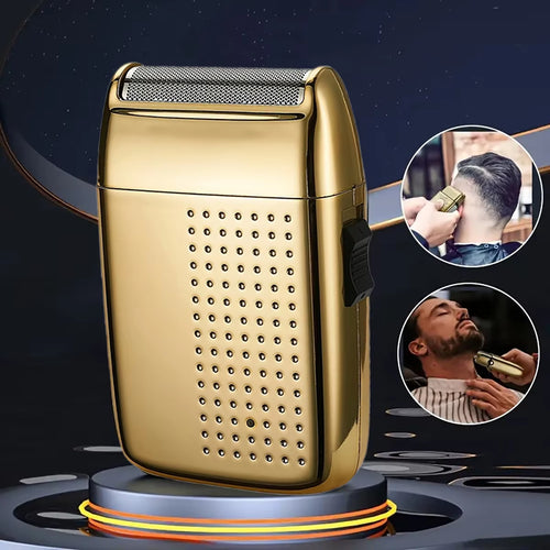 1PC New Reciprocating Electric Shaver Classic Retro Reciprocating Double-Headed Razor Push White Artifact Mini Razor.