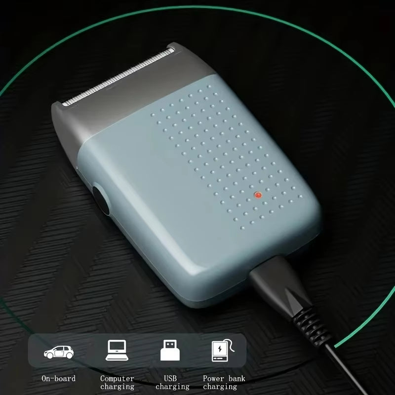 1PC New Reciprocating Electric Shaver Classic Retro Reciprocating Double-Headed Razor Push White Artifact Mini Razor.